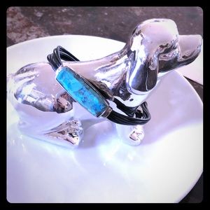 Silpada bracelet with sterling and blue stone